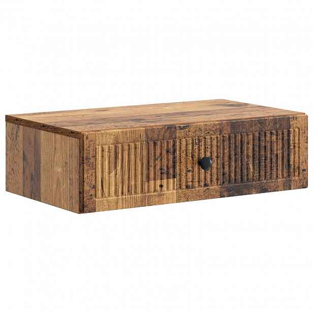 vidaXL Nástěnný boční stůl Staré dřevo 59 x 34,5 x 17 cm