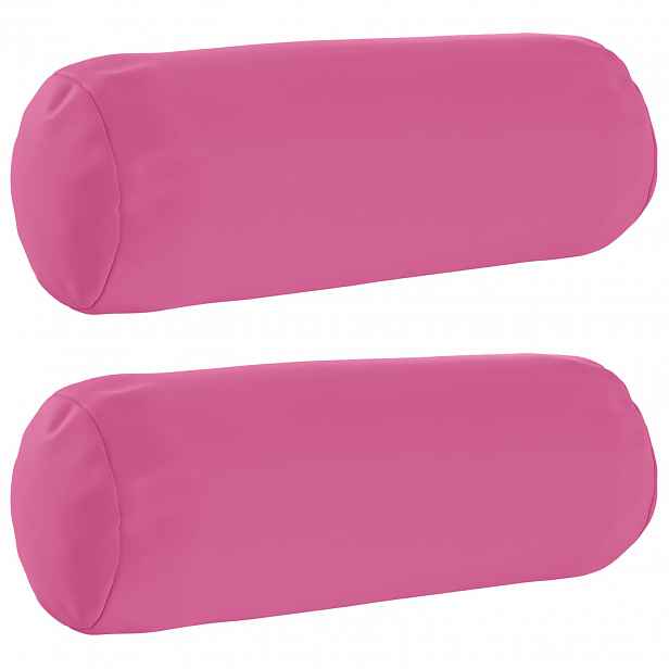 vidaXL Povlak na polštář 2 pcs HEERLEN Růžová Ø 15 x 40 cm Polyester