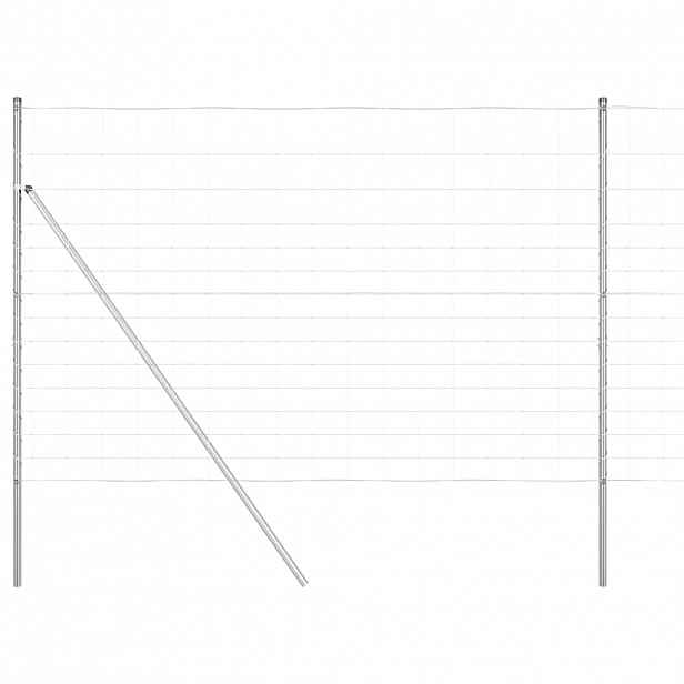 vidaXL Zemní fixační svařovaný drátěný plot 25 x 1,6 m Stříbrná