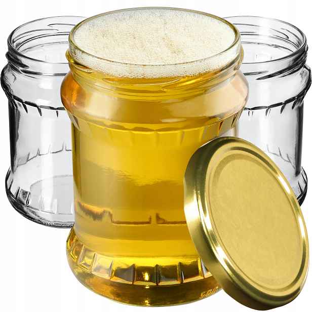 24x Skleněná Zavařovací Sklenice 500ml Na Zavařeniny Šroubovací Víčko FI82