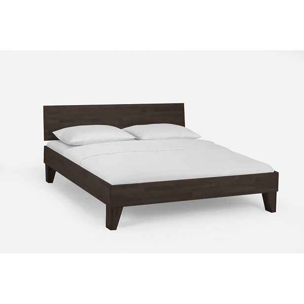 Postel Classic system 360.KT - masivní lakovaný buk - wenge 100 × 200 cm
