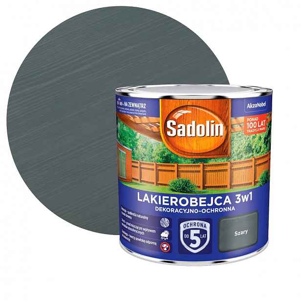 Sadolin Lakobejca 3V1 Dekoračně-ochranná Šedá 2,5L