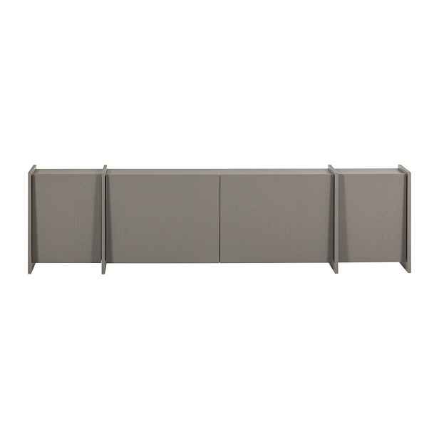 Šedý TV stolek v dekoru jasanu 200x53x44 cm Brock – WOOOD