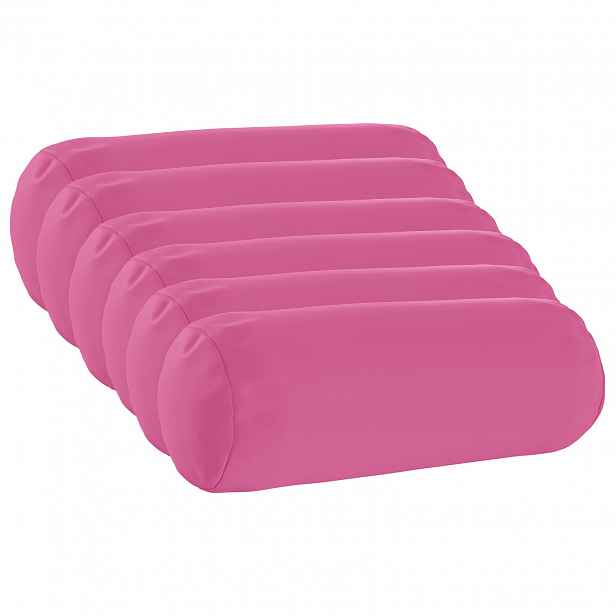 vidaXL Povlak na polštář 6 pcs HEERLEN Růžová Ø 15 x 40 cm Polyester