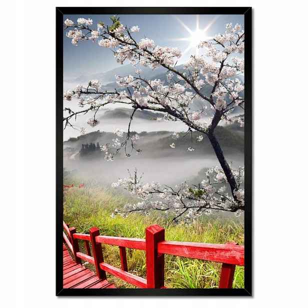 Plakáty v rámu 40x60 Červený most v Japonsku