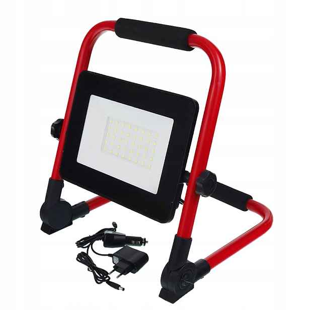 Akumulátorový Led zářič, 12/230 V, nabíječka 20 W stojan