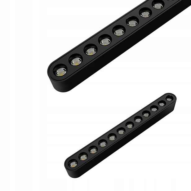 Černá lampa Zing 12W Led Cct na lištu Magnetic Slim Light Prestige