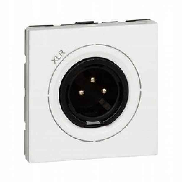 Mosaic Xlr zásuvka 3-pólová „Mužská“ 2 modulová Bílá Legrand 078756