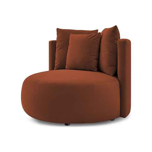 Oranžové sametové křeslo Cesar – Bobochic Paris