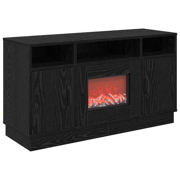 vidaXL Elektrický krb Černý dub 100 x 33 x 55 cm Kompozitní dřevo