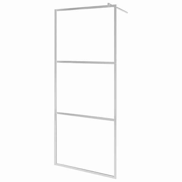 vidaXL Zástěna do průchozí sprchy čiré ESG sklo 90 x 195 cm