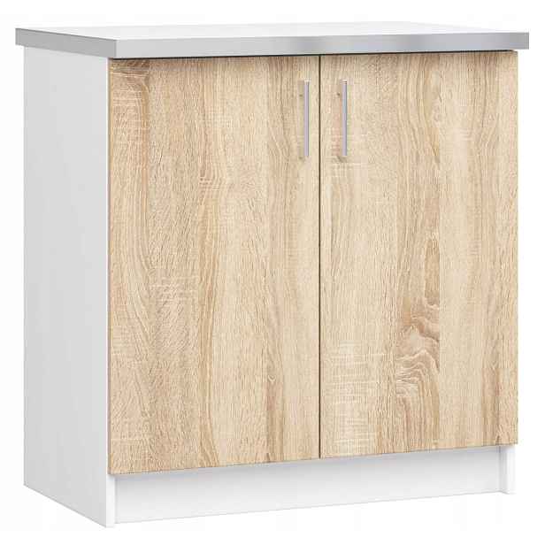 Kuchyňská skříňka Lima S 80 cm 2D bílá-sonoma Akd