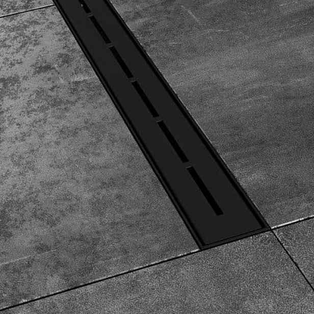 Ravak Runway podlahová vpust 82 cm černá nerez X01751