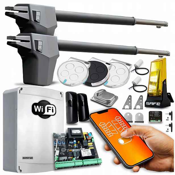 Set Pohon pro Dvoukřídlou bránu 7 m Wifi lampa Automat pohon Tuya
