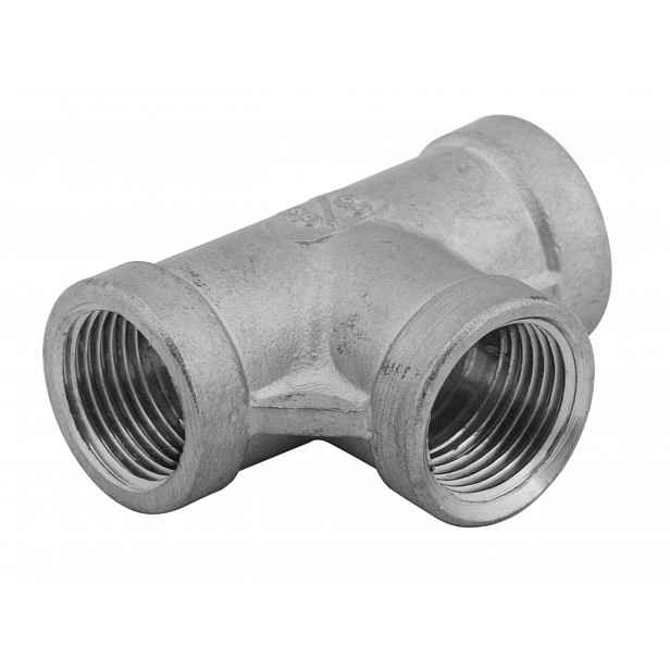 3 0/0" celý T-rozdělovač Ff/gw Závitový, nerezový, Kyselinovzdorný A4 316