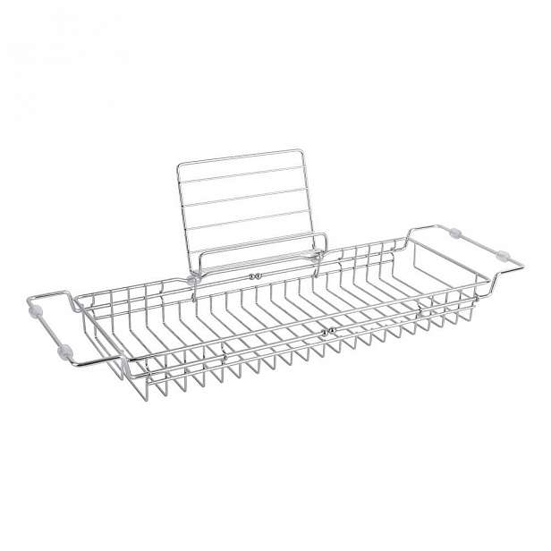 Nastavitelný kovový držák na vanu ve stříbrné barvě PT LIVING Tub, 61 - 86 cm