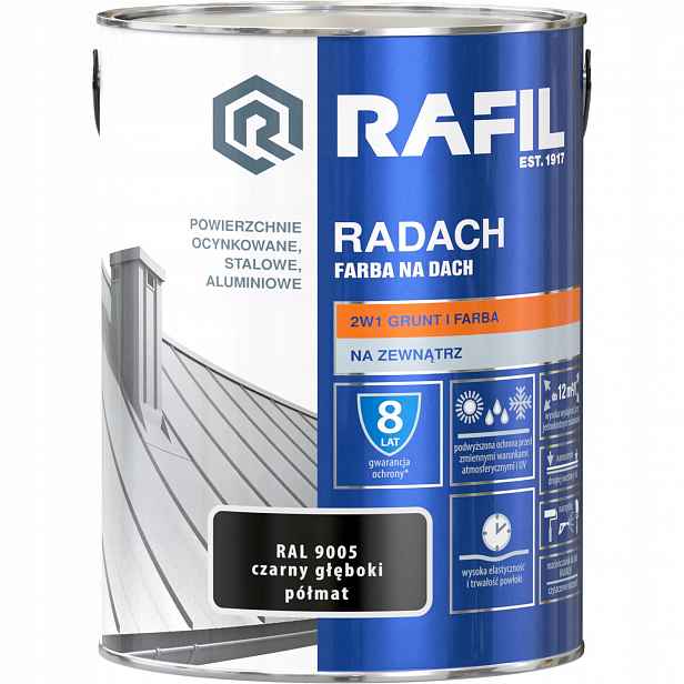 Radach 5L černý hluboký Ral 9005 polomatný Rafil