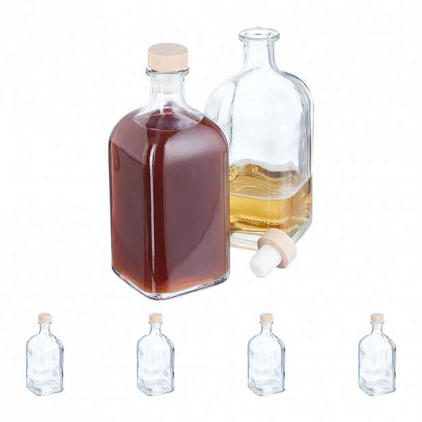 Relaxdays LAHVE Transparentní Přírodní 6kusová-sada 500 ml