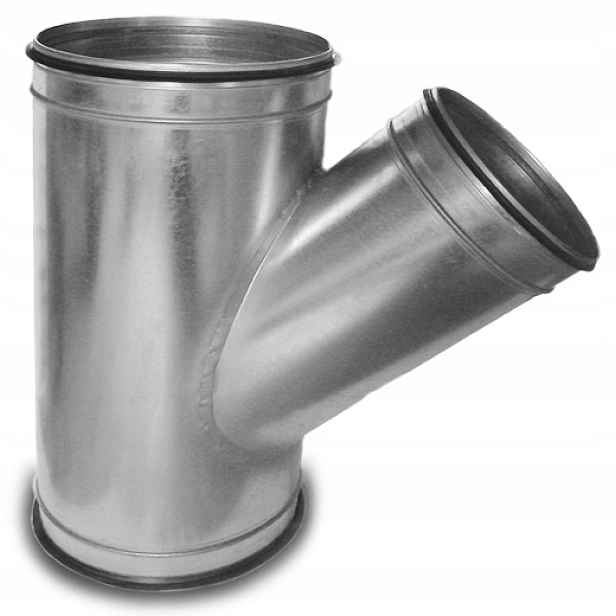 T-rozdělovač Spiro fi 250/180/125 45° s těsněním pozink Z275 ventilační Walter
