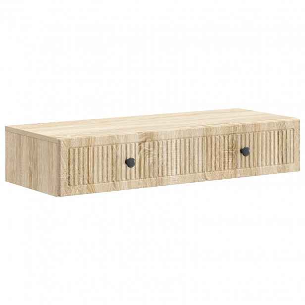 vidaXL Nástěnný boční stůl Dub sonoma 87,5 x 34,5 x 17 cm
