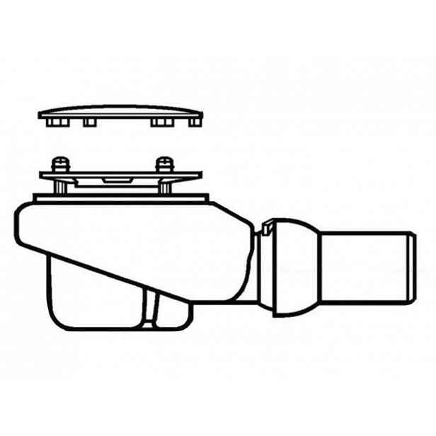 Villeroy & Boch Subway Infinity - Odtoková souprava Tempoplex Plus Compact, průměr 90 mm, chrom 92260061