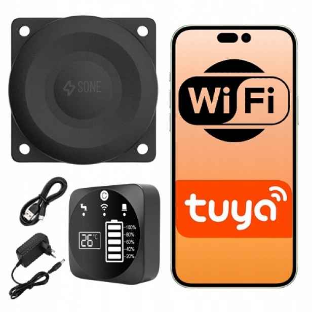 WiFi snímač hladiny kapaliny Tuya 0-5 m LCD RF433 pro naplnění nádržky na vodu