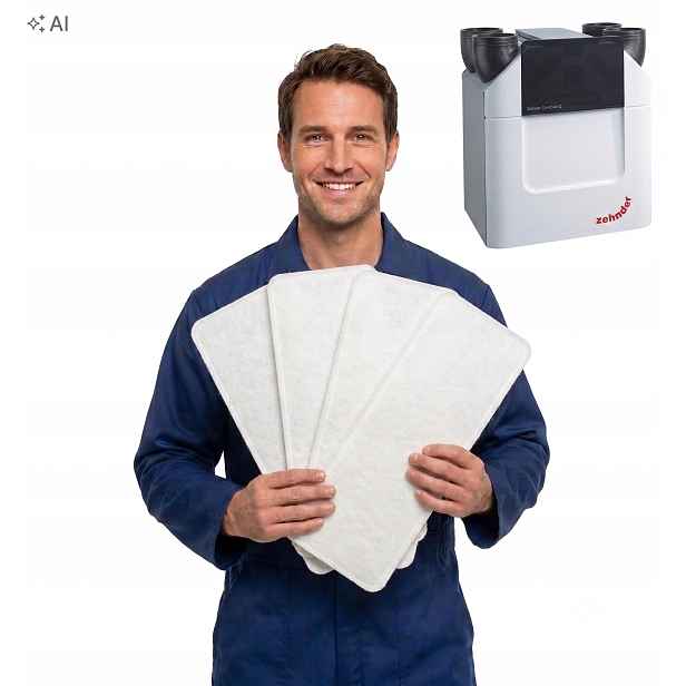 Ploché antismogové filtry pro Zehnder Comfoair Q350 Q450 Q600 F7 Sada 4ks
