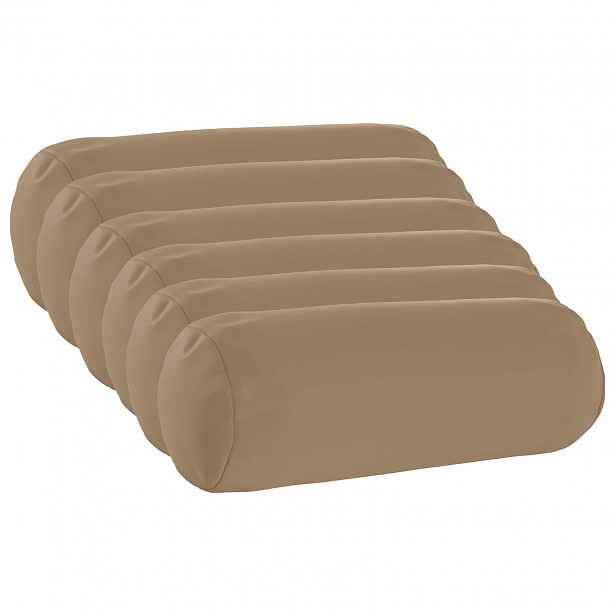 vidaXL Povlak na polštář 6 ks HEERLEN Taupe Ø 15 x 40 cm Polyester
