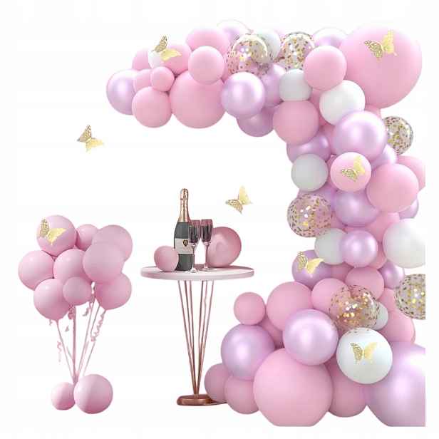 Růžová Balónková Girlanda Na Oslavu Svatební Hostina Baby Shower Svatba Narozeniny 98