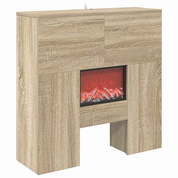 vidaXL Elektrický krb Sonoma 75 x 24,5 x 75 cm Kompozitní dřevo
