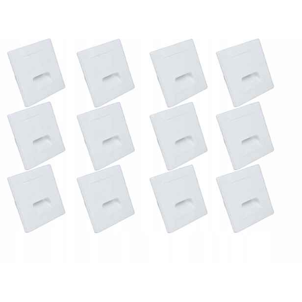 12 x Halogenová Led lampa na schody Bílá Premium