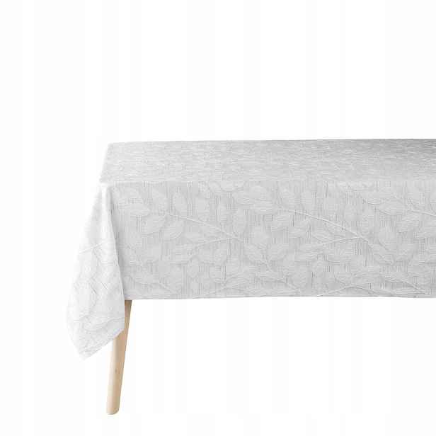 Ubrus na stůl bílý Žakárový rustikální 140x240 cm