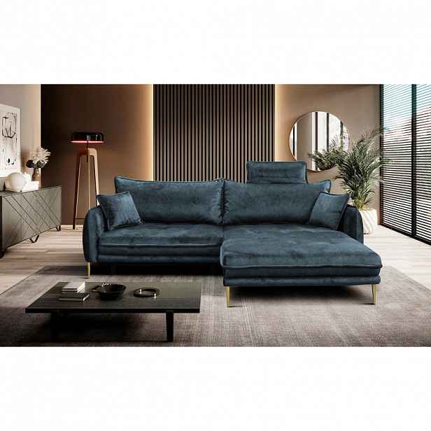 MID.YOU ROHOVÁ SEDAČKA, textil, modrá