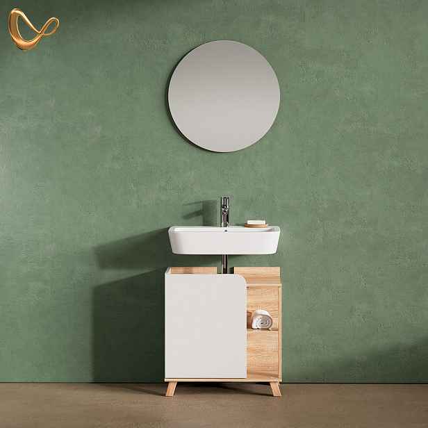 Livinity® KOUPELNOVÝ NÁBYTEK Marano, Sonoma/Bílá, 2dílná