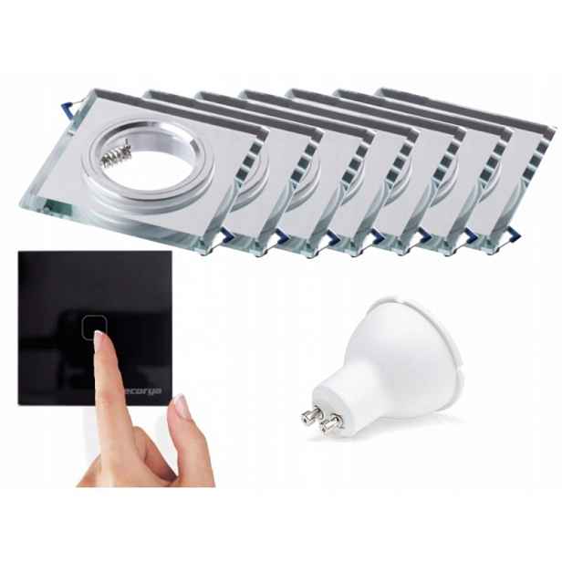 Sada Halogen Led stropní lampy 7x spínač