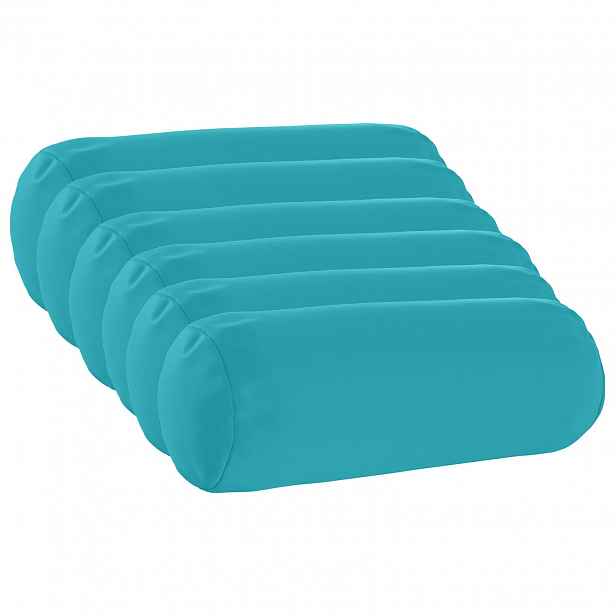 vidaXL Povlak na polštář 6 pcs HEERLEN Tyrkysová Ø 15 x 40 cm