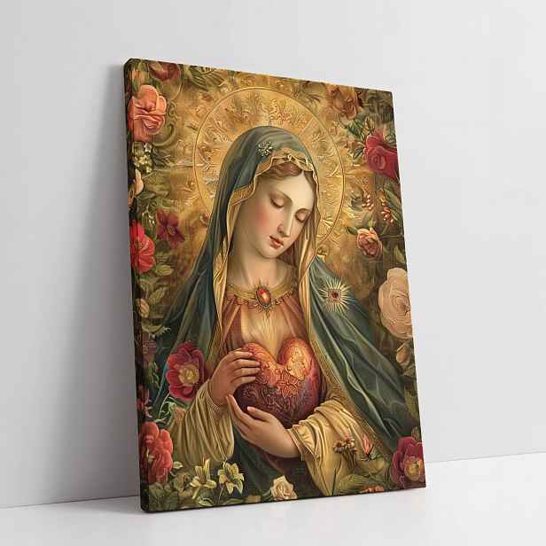 Obraz na plátně Srdce Panny Marie Svaté, dům obývacího pokoje 90x120