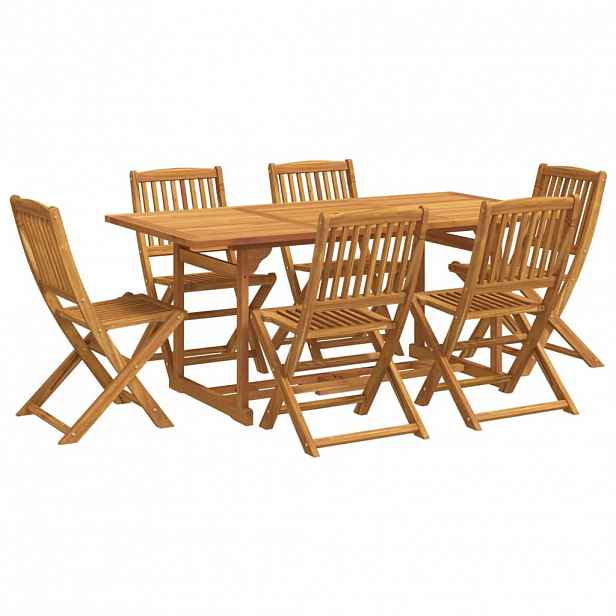 vidaXL 7dílný zahradní jídelní set 180x90x75 cm masivní akáciové dřevo