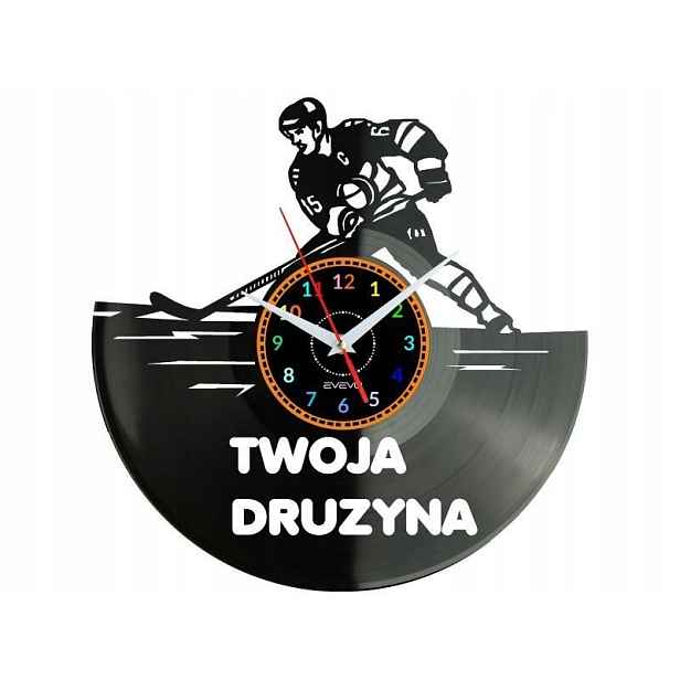 Hokey Vaše Týmy Nástěnné hodiny Vinylová deska Moderní Dárek