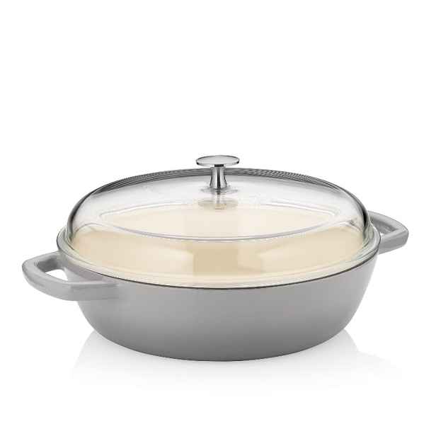 KELA Hluboká pánev litinová CALIDO 28 cm 3,8 l šedá KL-12614