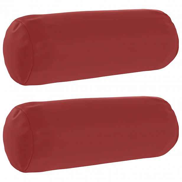vidaXL Povlak na polštář 2 pcs HEERLEN Víno Červené Ø 15 x 40 cm