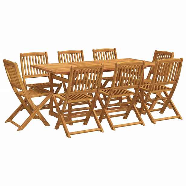 vidaXL 9dílný zahradní jídelní set 180x90x75 cm masivní akáciové dřevo