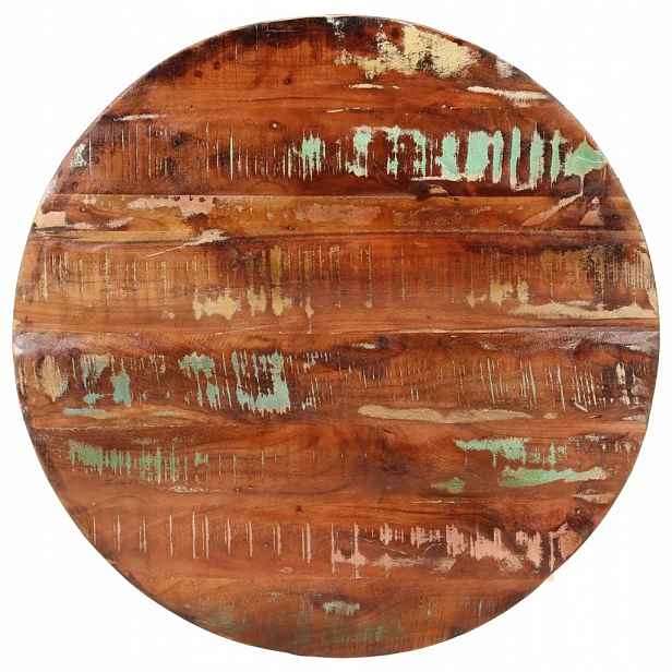 Deska stolu, Ø 90 x 3,8 cm, kulatý, masivní recyklované dřevo
