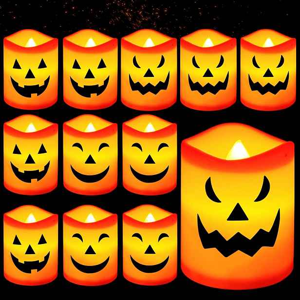 Led Svíčky Halloween 6 Ks Bezplamenné Dekorace Domov Zahrada
