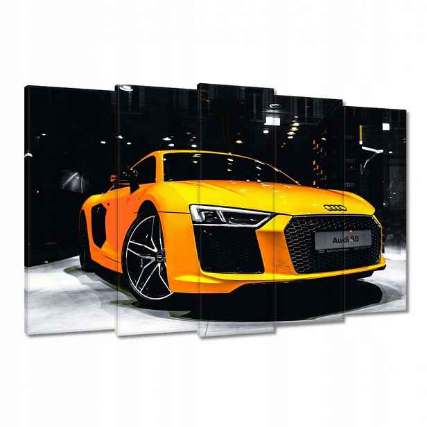 Obrazy 150x95 Žluté Audi R8