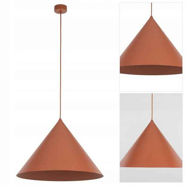 Oranžová závěsná lampa Cono Brick je moderní nad stůl Tk Lighting