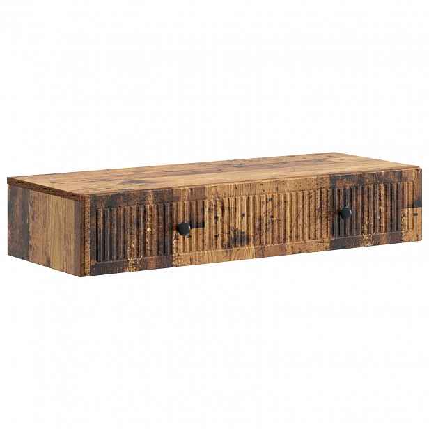 vidaXL Nástěnný boční stůl Staré dřevo 87,5 x 34,5 x 17 cm