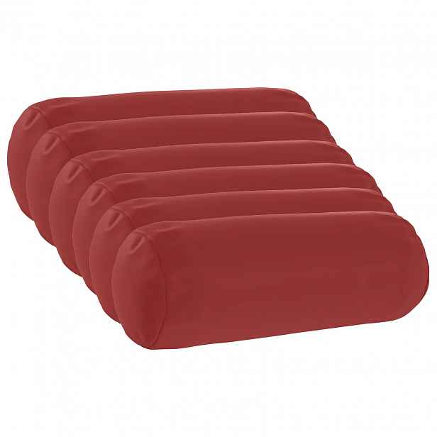 vidaXL Povlak na polštář 6 pcs HEERLEN Víno Červené Ø 15 x 40 cm