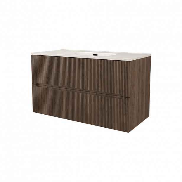 Welnova SPODNÍ UMYVADLOVÁ SKŘÍŇKA, barvy vlašských ořechů, barvy vlašských ořechů, 100/55/45,6 cm