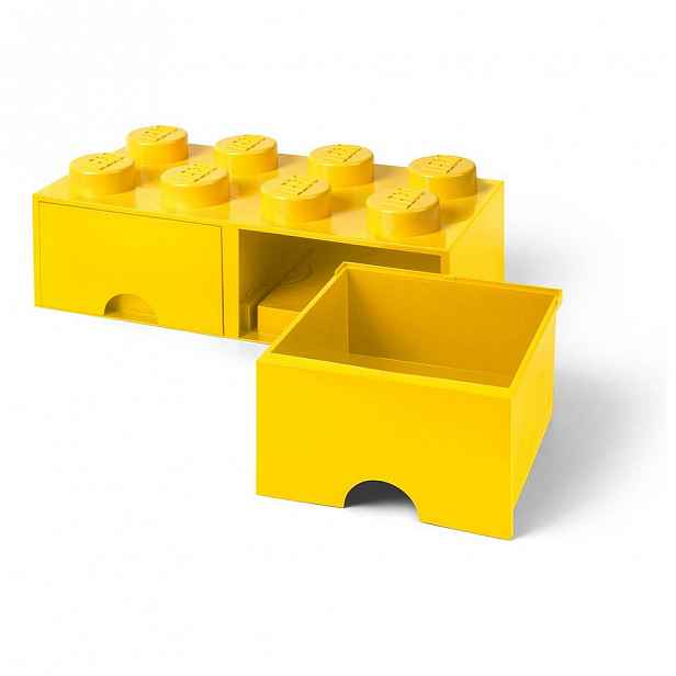 Žlutý úložný box se dvěma šuplíky LEGO®